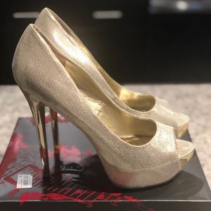Gold High Heels